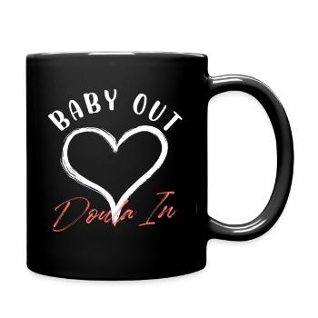 Baby out Doula in - Tasse einfarbig - Schwarz - Rechts