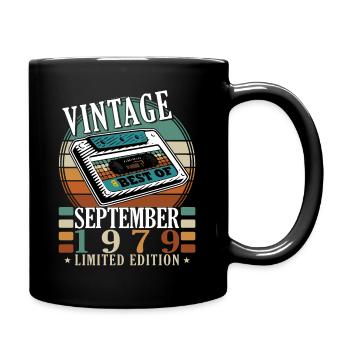 September 1979 Birthday Gift September 1979 - Full Colour Mug - black - Right