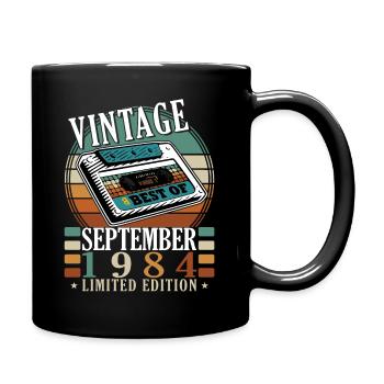 1984 Septembre Anniversaire Né en septembre 1984 - Mug uni - noir - Droite