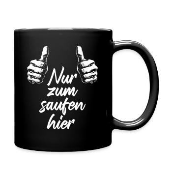 Juste pour boire ici Funny Beer Party - Mug uni - noir - Droite