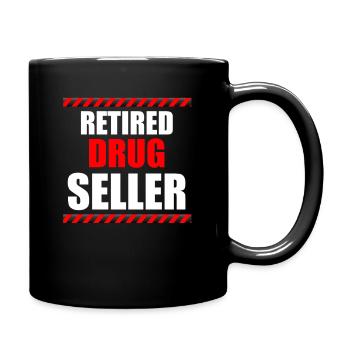 Retired drug salesman Pharmacist - Full Colour Mug - black - Right