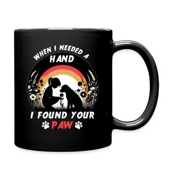 Labrador chien chien propriétaire chien chien Fan patte ami - Mug uni - noir - Droite