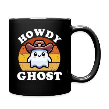 Howdy Ghost Vintage Sunset - Full Colour Mug - black - Right