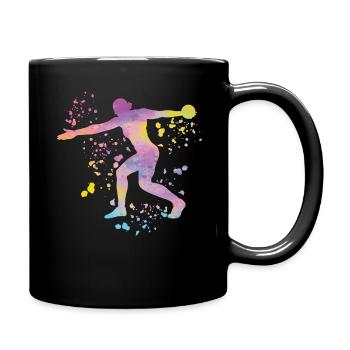 Lanceur de disque Lancer de disque Colorsplash - Mug uni - noir - Droite