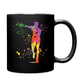 Boxen Kämpfer Kinder Boxen Match Boxer - Tasse einfarbig - Schwarz - Rechts