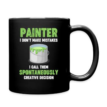 Painter I don't make mistakes Artisan varnish - Full Colour Mug - black - Right