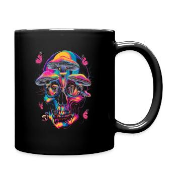 Crâne Psychédélique Totenkopf - Mug uni - noir - Droite
