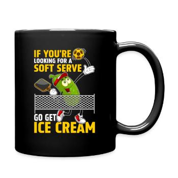 Pickleball Spieler Soft Serve Eiscreme - Tasse einfarbig - Schwarz - Rechts