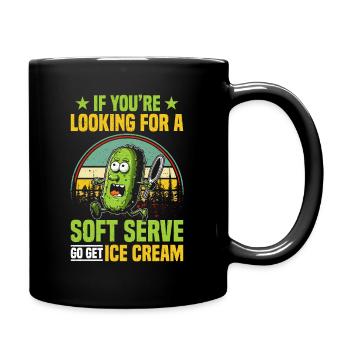 Pickleball Spieler Soft Serve Eiscreme - Tasse einfarbig - Schwarz - Rechts