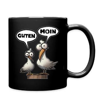 Die Bäädden Möwen - Guten Morgen Norddeutsch fun - Full Colour Mug - black - Right
