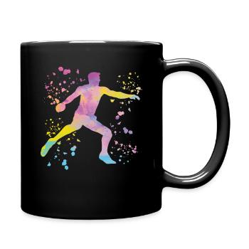 Lanceur de disque Lancer de disque Colorsplash - Mug uni - noir - Droite