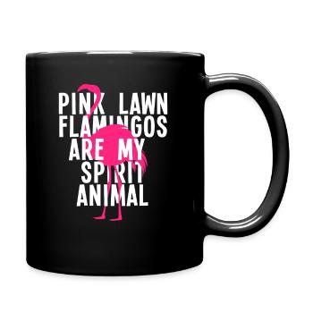 Flamingo Pink Bird Favorite Animal - Full Colour Mug - black - Right
