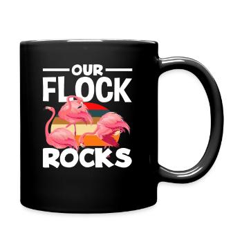Flamingo Group Animals - Full Colour Mug - black - Right