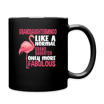 Flamingo Granddaughter Fabulous - Full Colour Mug - black - Right