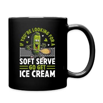 Pickleball Spieler Soft Serve Eiscreme - Tasse einfarbig - Schwarz - Rechts