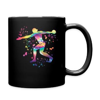 Diskuswerfer Colorsplash Diskuswurf - Tasse einfarbig - Schwarz - Rechts