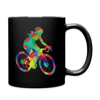 Fahrrad Mountainbike Mädchen - Tasse einfarbig - Schwarz - Rechts