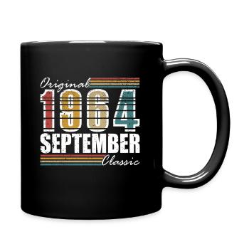 September 1964 Vintage Birthday Vintage Retro - Full Colour Mug - black - Right