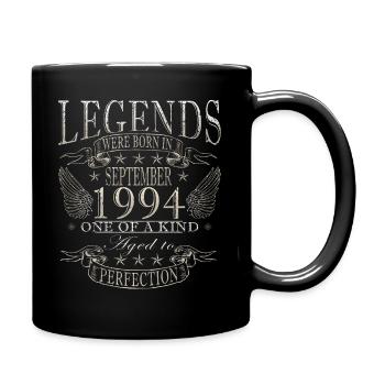 Geburtstagsgeschenk im September 1994 - Tasse einfarbig - Schwarz - Rechts