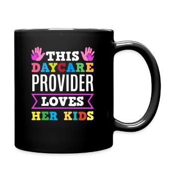 This day caregiver loves your children - Full Colour Mug - black - Right