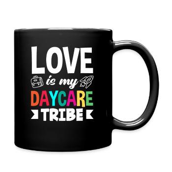 Love is my kindergarten tribe - Full Colour Mug - black - Right