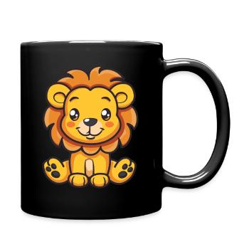 Petit Lion pour les enfants - Mug uni - noir - Droite