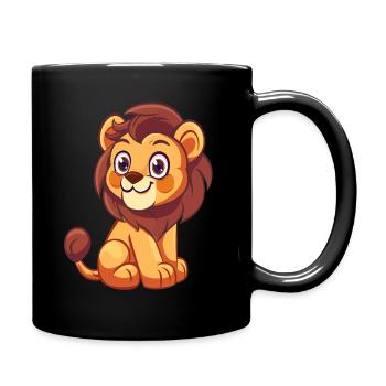Petit Lion pour les enfants - Mug uni - noir - Droite