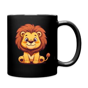 Petit Lion pour les enfants - Mug uni - noir - Droite