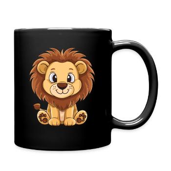 Lion for children - Full Colour Mug - black - Right