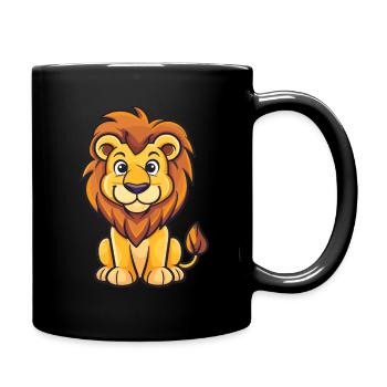 Petit Lion pour les enfants - Mug uni - noir - Droite