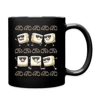 Tofu dansant pour les végétaliens et les amateurs de tofu - Mug uni - noir - Droite