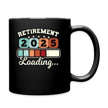Ruhestand 2025 Laden Retro - Tasse einfarbig - Schwarz - Rechts