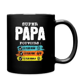 Super Papa Cadeau Drôle Fêtes des pères - Mug uni - noir - Droite
