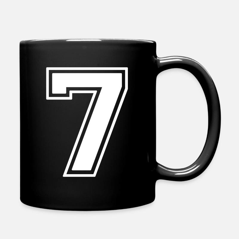 Number 7 - Full Colour Mug - black