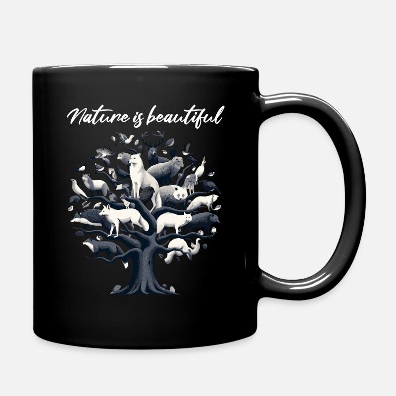 Natur Baum Leben Naturschutz Tierschutz Bio Wald - Tasse einfarbig - Schwarz