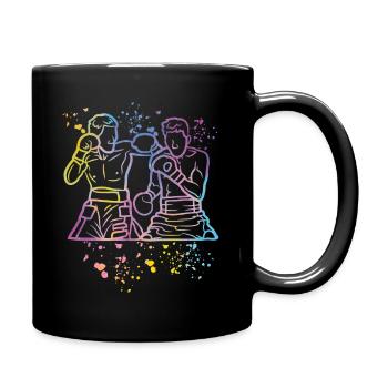 Boxen Kämpfer Kinder Boxen Match Boxer - Tasse einfarbig - Schwarz - Rechts