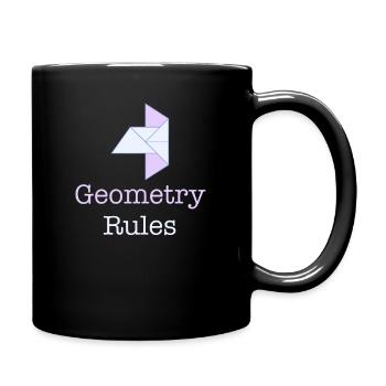 Geometry Rules Funny Teacher - Full Colour Mug - black - Right
