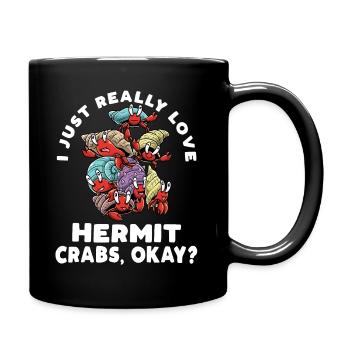 Ich Liebe Einsiedlerkrebse Einfach Wirklich - Tasse einfarbig - Schwarz - Rechts