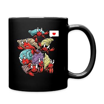 Funny Hermit Crab - Full Colour Mug - black - Right