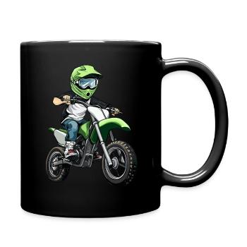 Motocross und Dirt bike für Kinder - Tasse einfarbig - Schwarz - Rechts