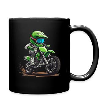 Motocross und Dirt bike für Kinder - Tasse einfarbig - Schwarz - Rechts