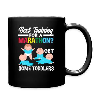 Best training for a marathon? Get one - Full Colour Mug - black - Right