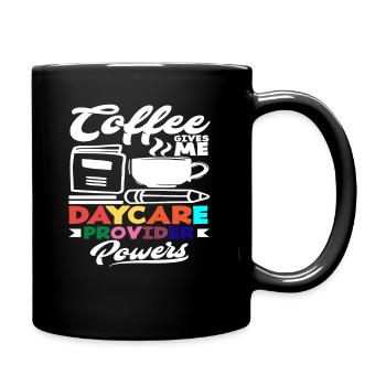 Coffee gives me day care workers - Full Colour Mug - black - Right