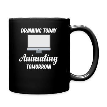 Drawing today, animating tomorrow Art designers - Full Colour Mug - black - Right
