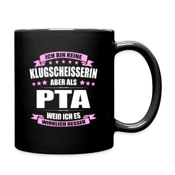 Ich Bin Keine Klugscheisserin PTA Apotheke - Tasse einfarbig - Schwarz - Rechts