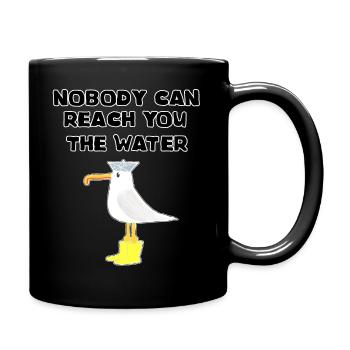 Coastal Unicorn German Proverb - English - Full Colour Mug - black - Right