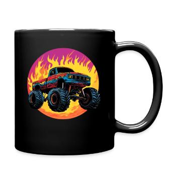 Monster Truck - Tasse einfarbig - Schwarz - Rechts