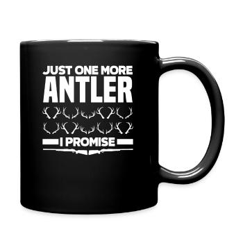 Un seul bois de plus promis au chasseur - Mug uni - noir - Droite
