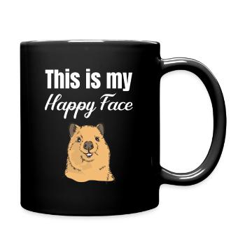 C’est mon visage heureux Quokka Lover Australien - Mug uni - noir - Droite