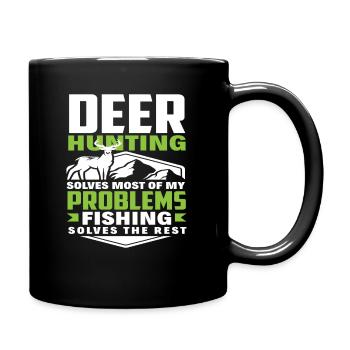 La vraie passion : la chasse et la pêche - Problèmes - Mug uni - noir - Droite
